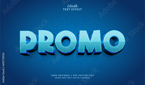 Promo editab;e text effect style 3d sale