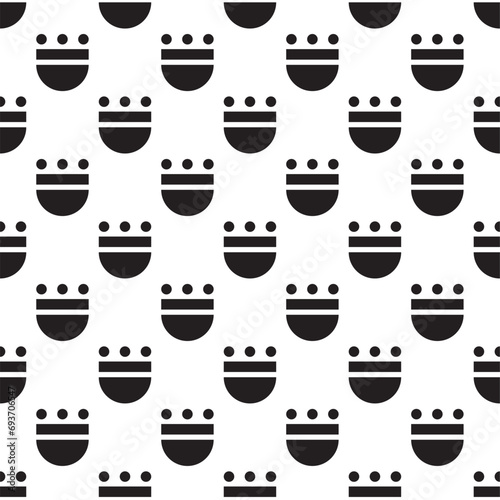 Seamless monochrome vector textures, black and white abstract geometric patterns with triangle, square and circle shapes. Design element for textile, print, fabric.