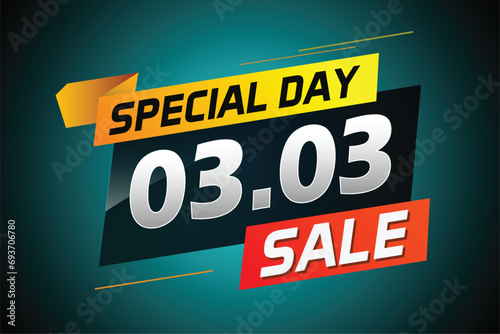 special day 03 03 word concept vector illustration with megaphone and 3d style, landing page, template, ui, web, mobile app, poster, banner, flyer, background, gift card, coupon, label, wallpaper	 photo