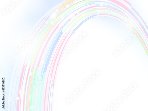 カラフルでデジタルなライン、曲線の幾何学模様
