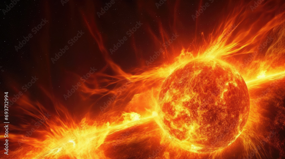 Solar Flare Splendor: Orange and Yellow Majesty Solar Flare Splendor: Orange and Yellow Majesty