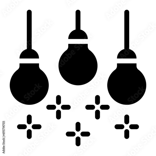 ceiling lamp glyph icon