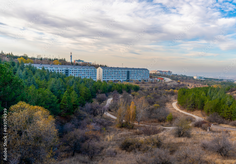 Student dormitories at Hacettepe University Beytepe Campus, Ankara, Turkey