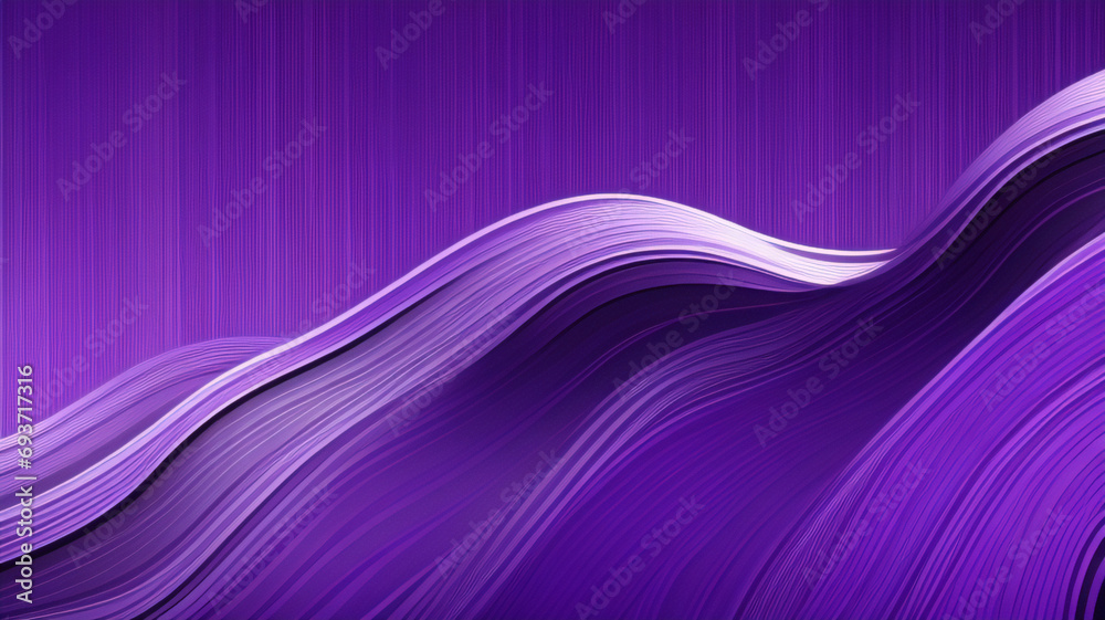 Abstrakcyjne tło gradientowe z wyrazistym fioletowym przepływem ruchu fali i kompozycją płynnych kształtów, ilustracja wektorowa. - obrazy, fototapety, plakaty 