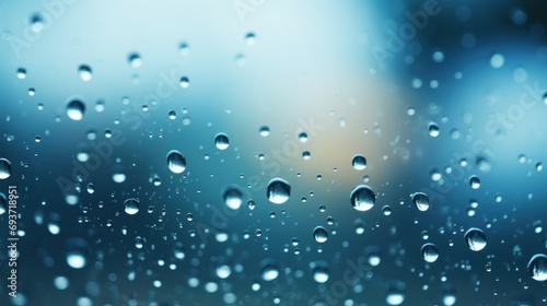Close-up of Water Droplets on Glass