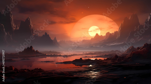 Sunrise on a foreign planet