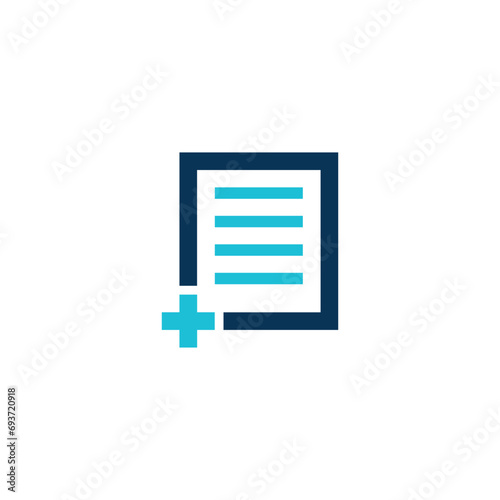 Health List Cross Startup Logo Design Vector