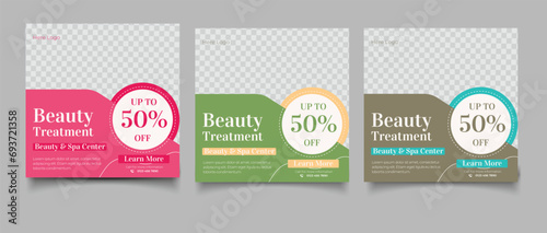 beauty and spa social media post template