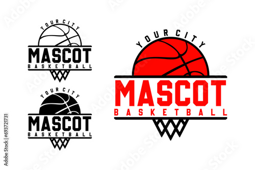 Basketball logo design vector illustration template