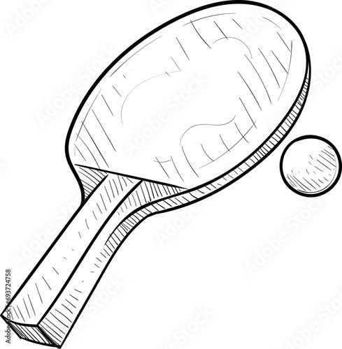 pingpong bet handdrawn illustration