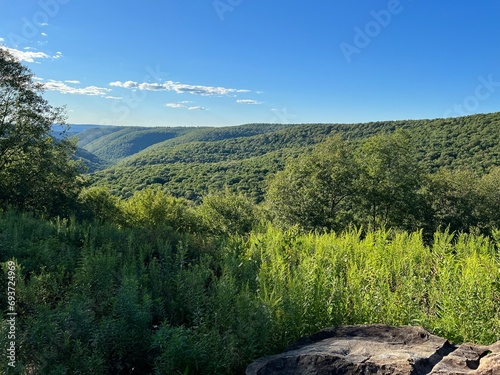 Two Rock Run Vista overlook at Burns Run Wild Area in Sproul State Forest, Pennsylvania. photo