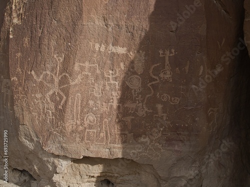 Chaco Canyon National Park - New Mexico, USA. City ruins of Anasazi lost civilization
