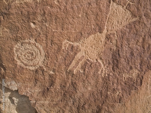 Chaco Canyon National Park - New Mexico, USA. City ruins of Anasazi lost civilization