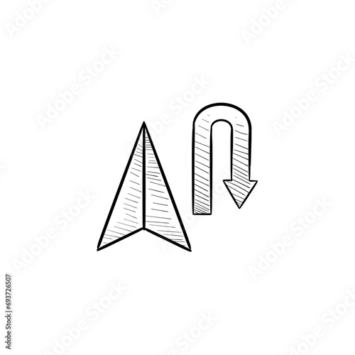 navigation handdrawn illustration