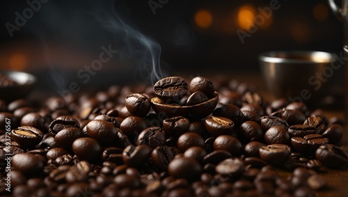 roasted coffee beans  photo