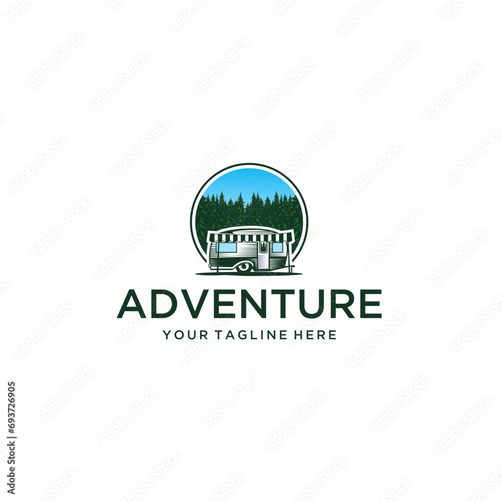 ecreational vehicle or adventure and camper trailer logo template, travel and leisure vector design, Set of Summer camp badges. Vector. Concept for shirt or logo, print, stamp, patch or tee, camping ecreational vehicle or adventure and camper trailer logo template, travel and leisure vector design, Set of Summer camp badges. Vector. Concept for shirt or logo, print, stamp, patch or tee, camping