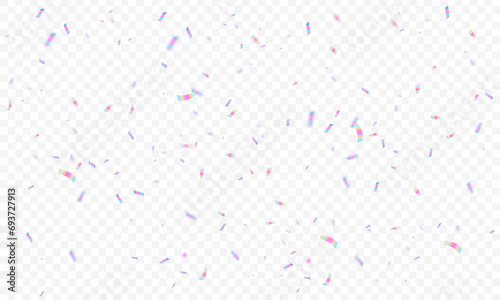 Vector abstract holographic confetti background