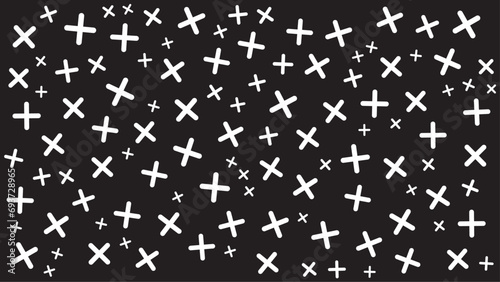 Black and white vector geometric shape flat pattern background