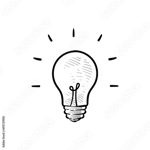 light bulb handdrawn illustration
