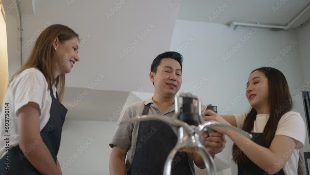 Entrepreneur and team work at coffee café. Entrepreneur and team work at coffee café.
