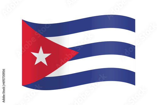Vector illustration of republic of cuba flag
