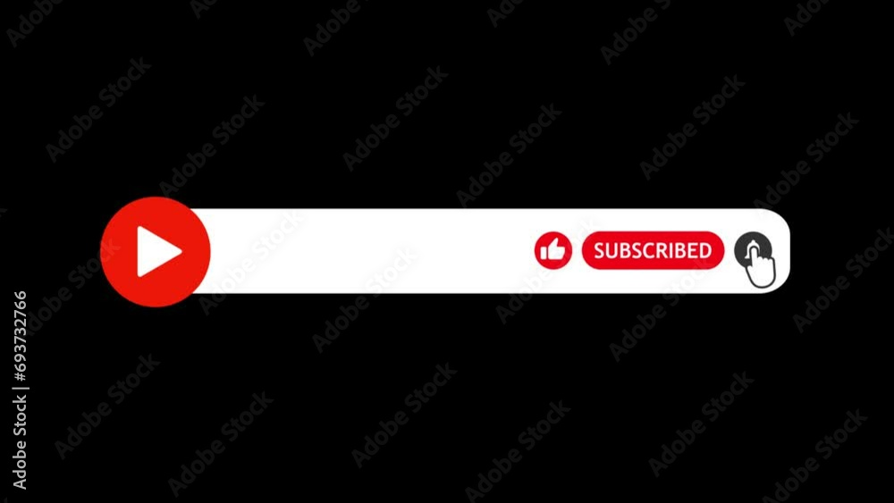 Like comment subscribes and share animation. Subscribe - 4K animation, Subscriber button notification