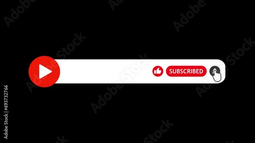 Like comment subscribes and share animation. Youtube Subscribe - 4K animation, Subscriber button notification