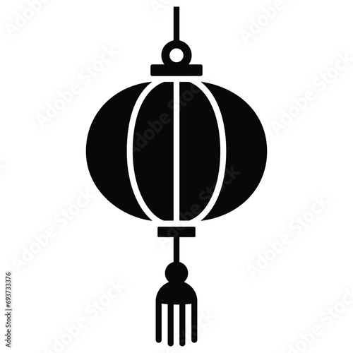 Chinese new year lantern icon, lantern logo