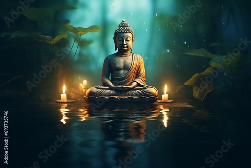 buddha statue at night © Chawakorn