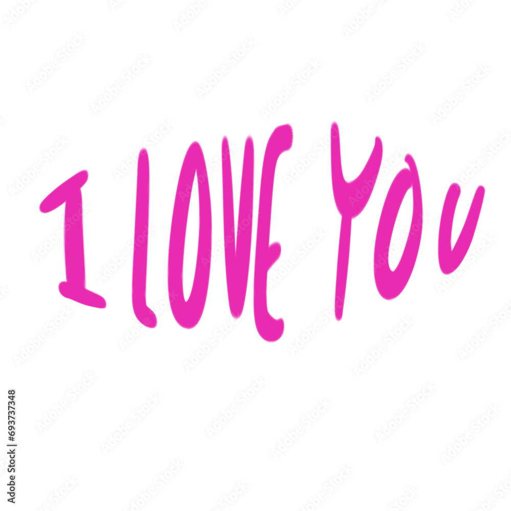 The pink I love you png image for love or Valentine's Day concept. The pink I love you png image for love or Valentine's Day concept.