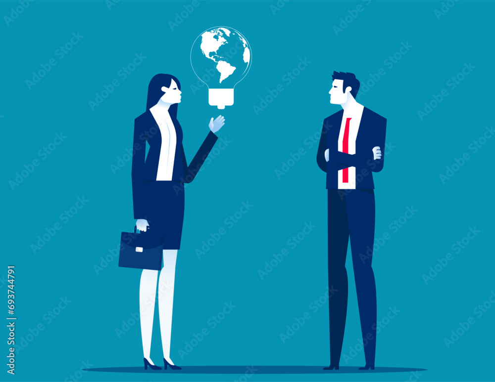 Creativity and new ideas. Business visionary technology vector concept Creativity and new ideas. Business visionary technology vector concept