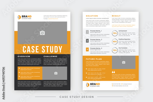 Case Study template with minimal design, Corporate Case Study Template, Poster design with Case Study 
