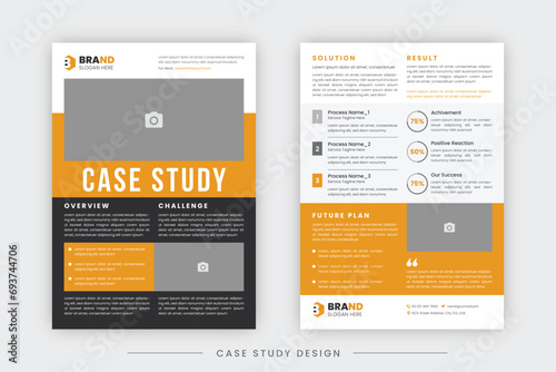 Case Study template with minimal design, Corporate Case Study Template, Poster design with Case Study	