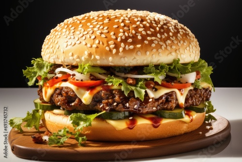 stock photo of burger professional food photography