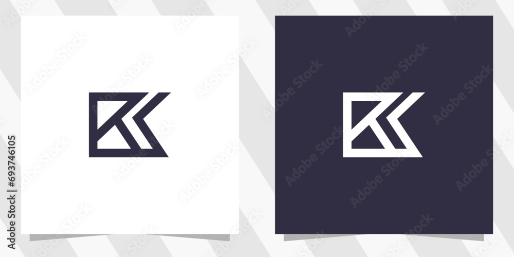 letter bk kb logo design - obrazy, fototapety, plakaty 