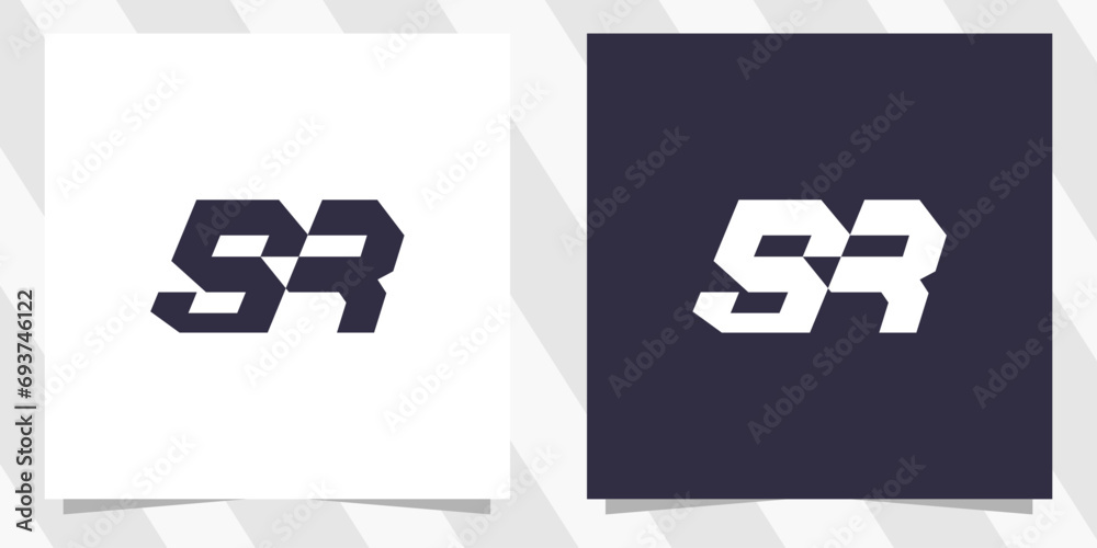 letter sr rs logo design letter sr rs logo design