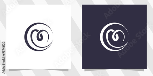 letter mc cm logo design photo