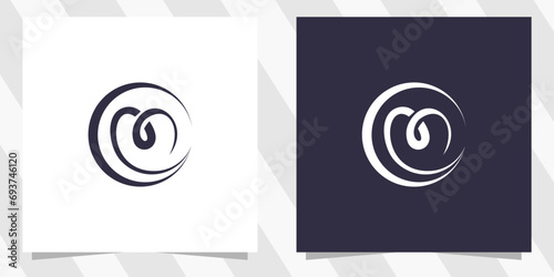 letter mc cm logo design
