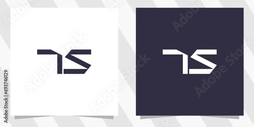 letter ts st logo design