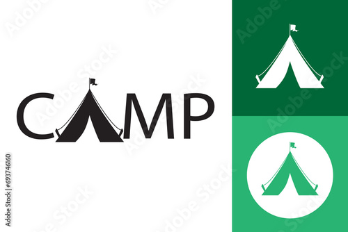 Vectorlogo camping adventure