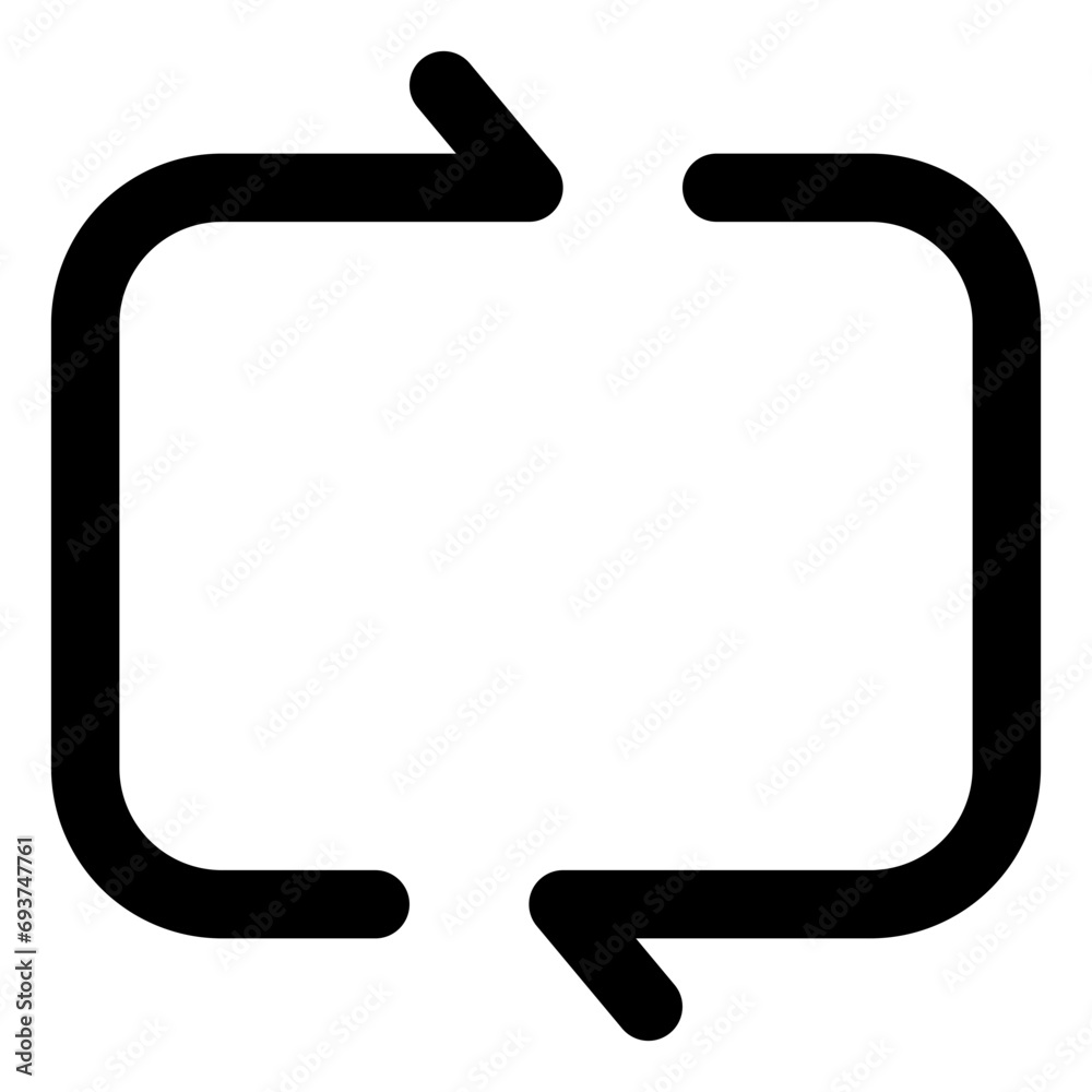 This is the Repeat icon from the Music Player icon collection with an Glyph style This is the Repeat icon from the Music Player icon collection with an Glyph style