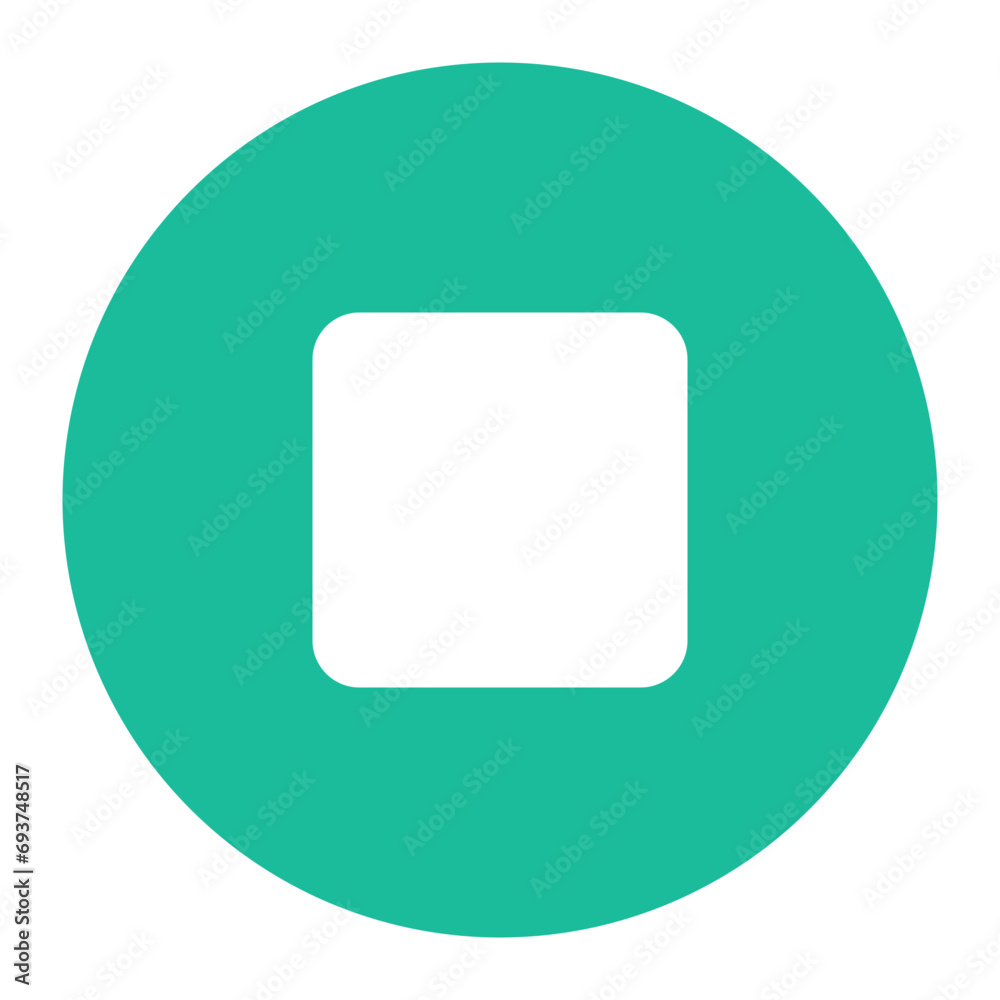This is the Stop icon from the Music Player icon collection with an Color Fill style This is the Stop icon from the Music Player icon collection with an Color Fill style