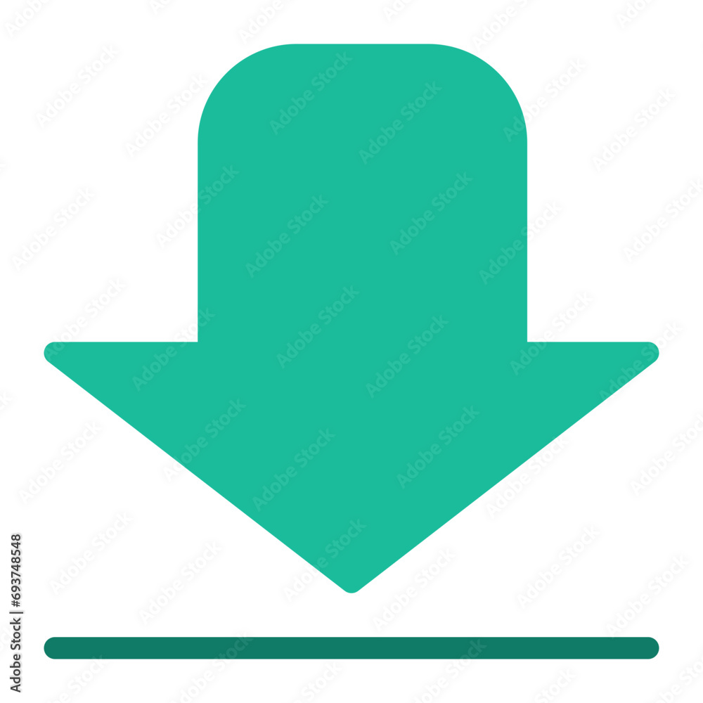 This is the Download icon from the Music Player icon collection with an Color Fill style This is the Download icon from the Music Player icon collection with an Color Fill style
