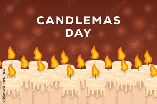 flat vector candlemas day background illustration design photo