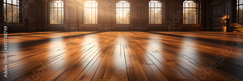 Hardwood floors - empty room - large windows - lots of natural light - background  photo