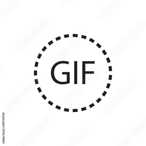 gif circle line icon, simple flat illustration on white background..eps