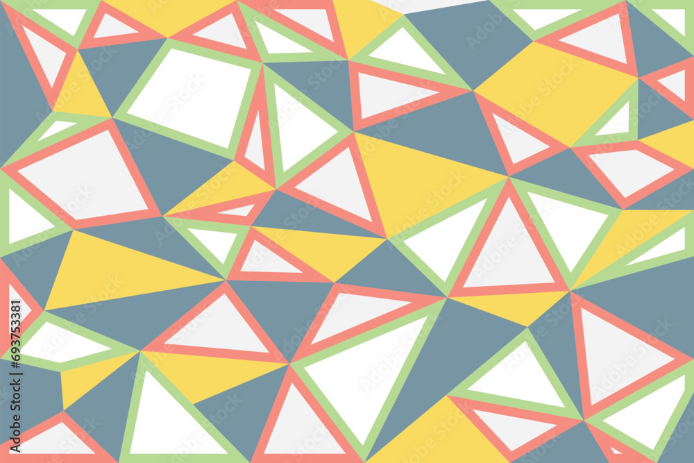 Geometric of pattern vector. Design mosaic of polygon tile colorful on white background. Design print for illustration, textile, kids, magazine, cover, card, background, wallpaper. Set 9 Geometric of pattern vector. Design mosaic of polygon tile colorful on white background. Design print for illustration, textile, kids, magazine, cover, card, background, wallpaper. Set 9