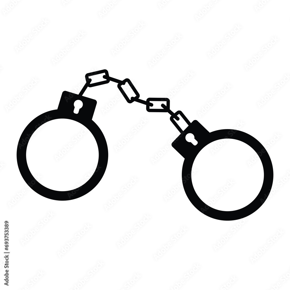 hand cuffs vector icon for jail crime and prison vector flat trendy style illustration on white background..eps hand cuffs vector icon for jail crime and prison vector flat trendy style illustration on white background..eps