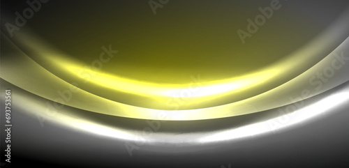 Neon-lit waves surge across background, mesmerizing dance of luminescence and motion. Dynamic backdrop captures essence of energy and modern aesthetics