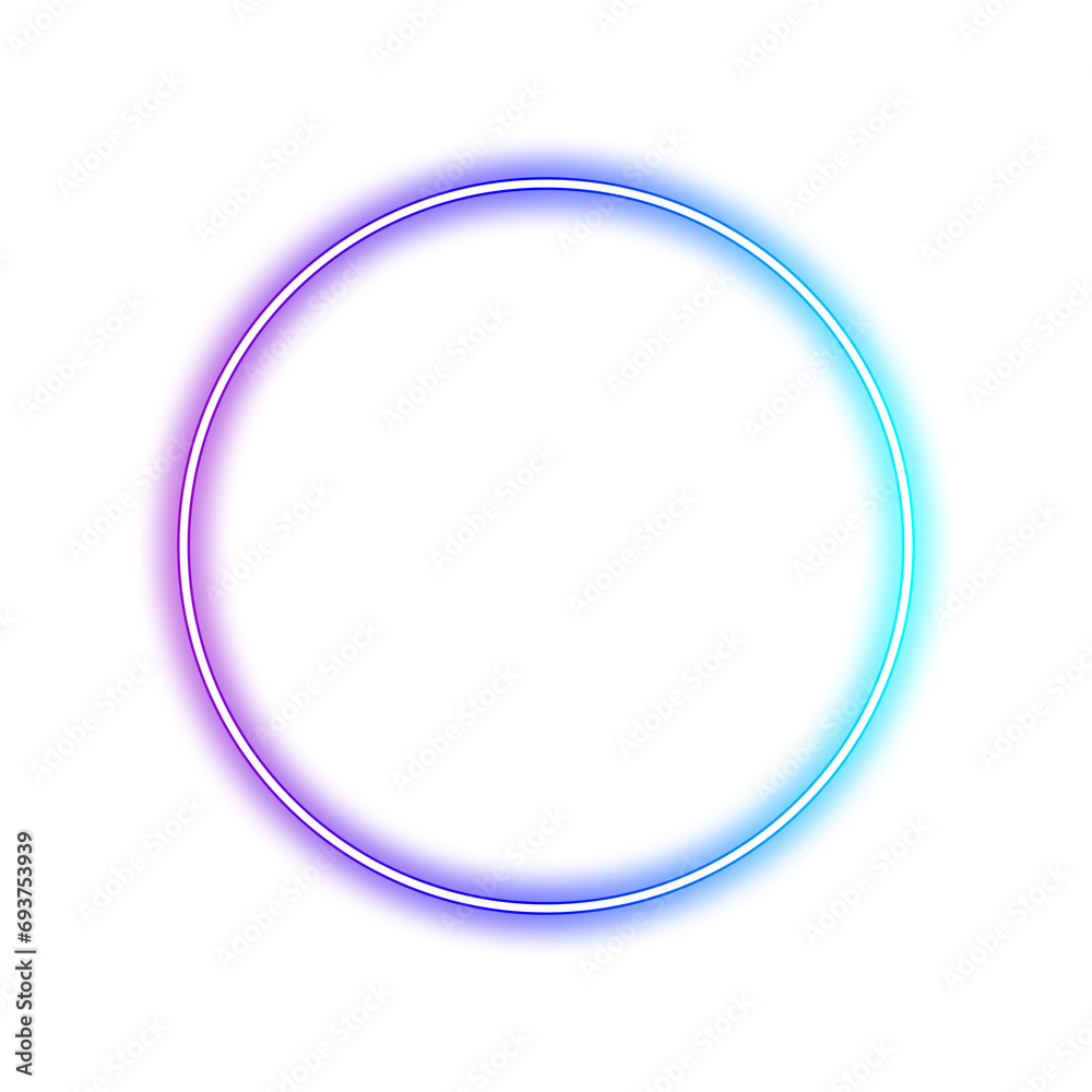 Glowing circles in the dark, purple blue neon lights. Flaming Circle frame design. Neon lights shine. Neon frame Glowing circles in the dark, purple blue neon lights. Flaming Circle frame design. Neon lights shine. Neon frame